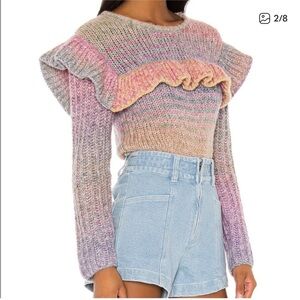 Loveshack fancy rainbow wool sweater